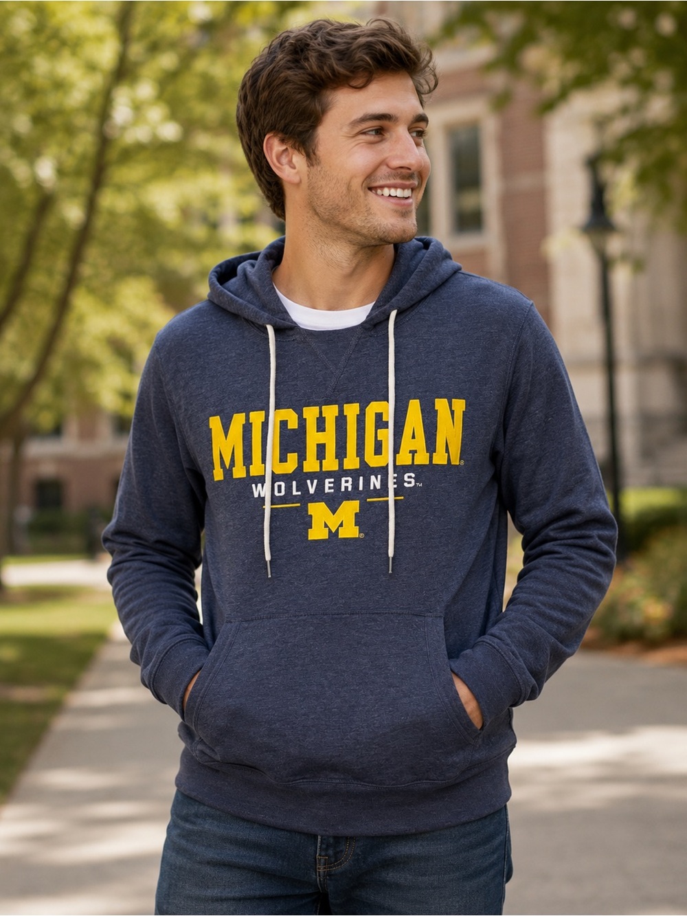 PRO EDGE MICHIGAN WOLVERINES Pullover Hoodie Size Medium